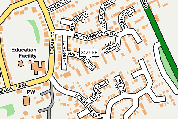 S42 6RP map - OS OpenMap – Local (Ordnance Survey) S42 6RP map - OS OpenMap – Local (Ordnance Survey)