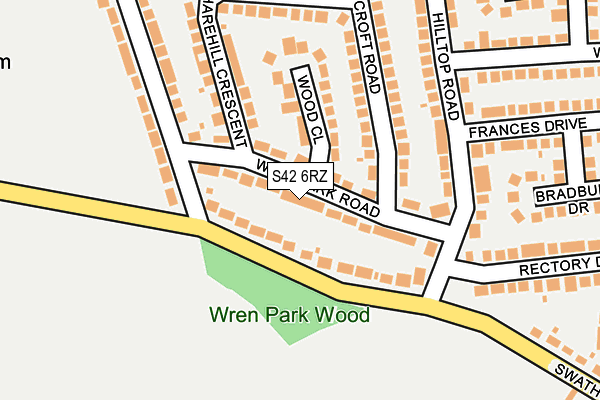 S42 6RZ map - OS OpenMap – Local (Ordnance Survey) S42 6RZ map - OS OpenMap – Local (Ordnance Survey)