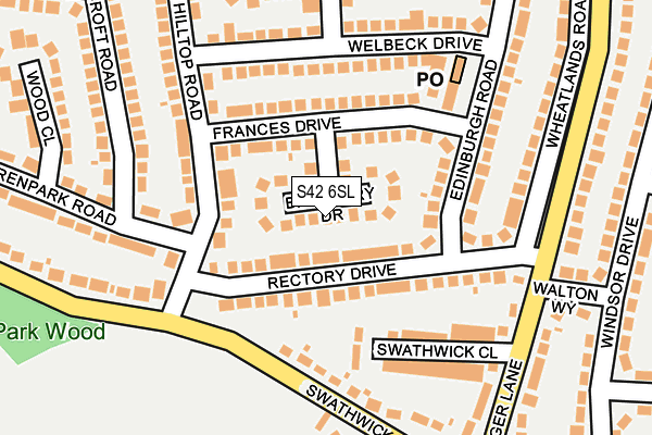 S42 6SL map - OS OpenMap – Local (Ordnance Survey) S42 6SL map - OS OpenMap – Local (Ordnance Survey)
