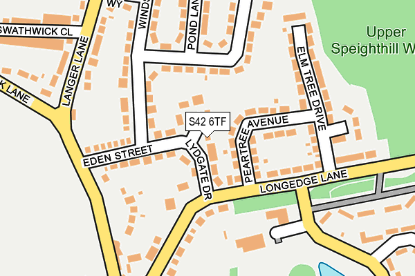 S42 6TF map - OS OpenMap – Local (Ordnance Survey) S42 6TF map - OS OpenMap – Local (Ordnance Survey)