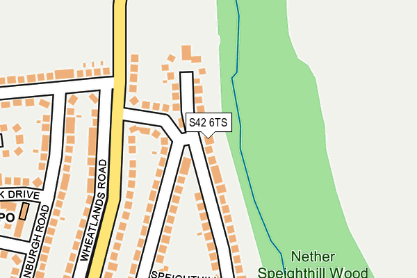 S42 6TS map - OS OpenMap – Local (Ordnance Survey) S42 6TS map - OS OpenMap – Local (Ordnance Survey)