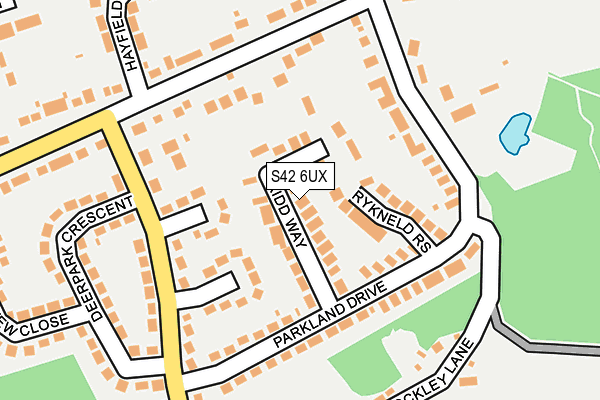 S42 6UX map - OS OpenMap – Local (Ordnance Survey) S42 6UX map - OS OpenMap – Local (Ordnance Survey)