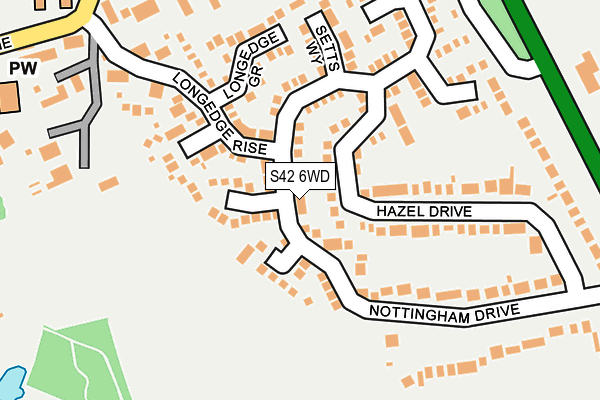 S42 6WD map - OS OpenMap – Local (Ordnance Survey) S42 6WD map - OS OpenMap – Local (Ordnance Survey)