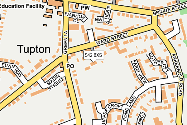 S42 6XS map - OS OpenMap – Local (Ordnance Survey) S42 6XS map - OS OpenMap – Local (Ordnance Survey)