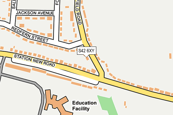 S42 6XY map - OS OpenMap – Local (Ordnance Survey) S42 6XY map - OS OpenMap – Local (Ordnance Survey)