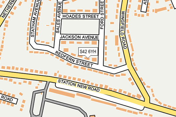 S42 6YH map - OS OpenMap – Local (Ordnance Survey) S42 6YH map - OS OpenMap – Local (Ordnance Survey)