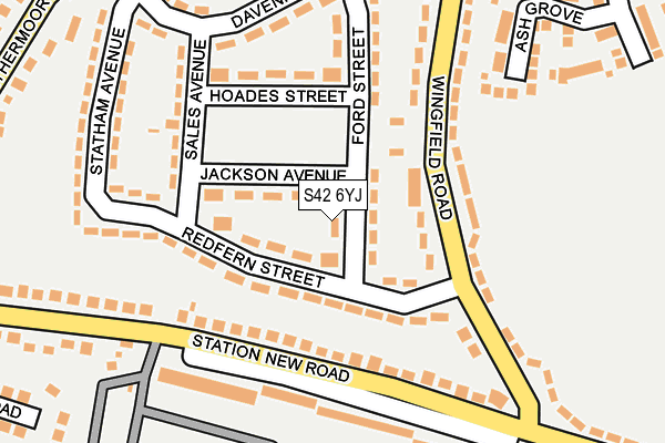 S42 6YJ map - OS OpenMap – Local (Ordnance Survey) S42 6YJ map - OS OpenMap – Local (Ordnance Survey)