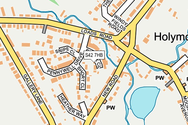S42 7HB map - OS OpenMap – Local (Ordnance Survey) S42 7HB map - OS OpenMap – Local (Ordnance Survey)