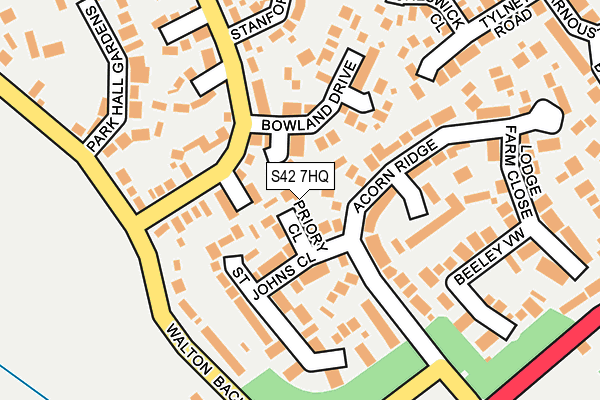S42 7HQ map - OS OpenMap – Local (Ordnance Survey) S42 7HQ map - OS OpenMap – Local (Ordnance Survey)