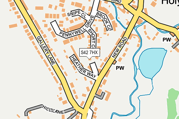 S42 7HX map - OS OpenMap – Local (Ordnance Survey) S42 7HX map - OS OpenMap – Local (Ordnance Survey)