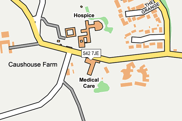 S42 7JE map - OS OpenMap – Local (Ordnance Survey)