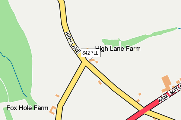 S42 7LL map - OS OpenMap – Local (Ordnance Survey)