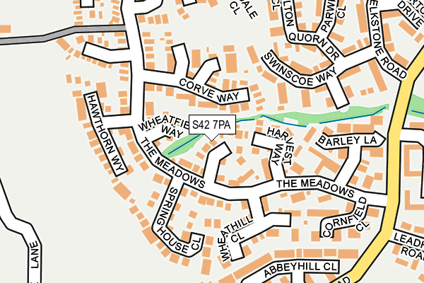 S42 7PA map - OS OpenMap – Local (Ordnance Survey) S42 7PA map - OS OpenMap – Local (Ordnance Survey)