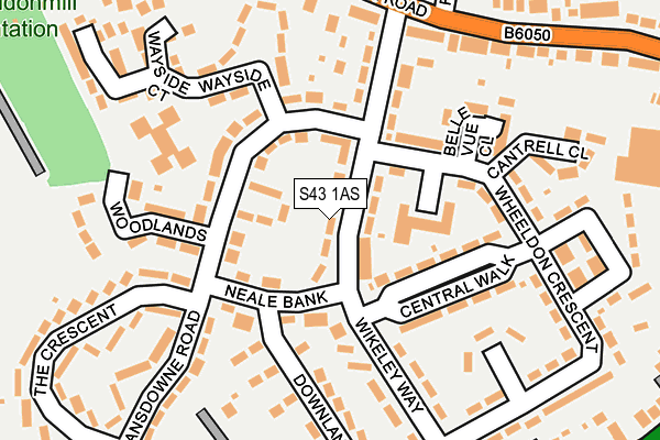 S43 1AS map - OS OpenMap – Local (Ordnance Survey) S43 1AS map - OS OpenMap – Local (Ordnance Survey)