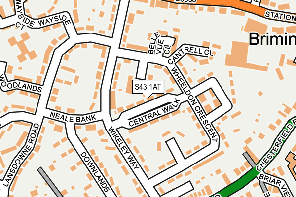 S43 1AT map - OS OpenMap – Local (Ordnance Survey) S43 1AT map - OS OpenMap – Local (Ordnance Survey)