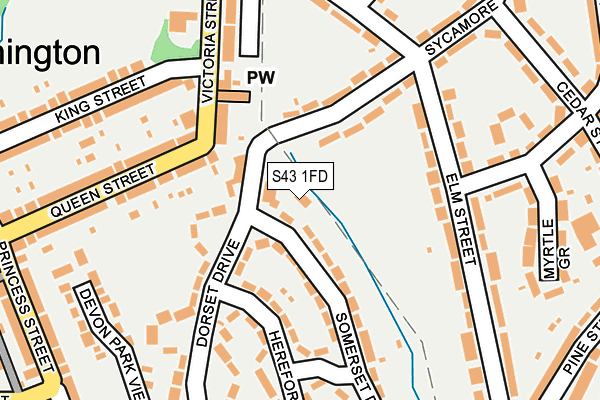 S43 1FD map - OS OpenMap – Local (Ordnance Survey) S43 1FD map - OS OpenMap – Local (Ordnance Survey)