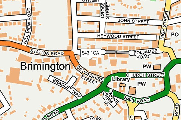 S43 1GA map - OS OpenMap – Local (Ordnance Survey) S43 1GA map - OS OpenMap – Local (Ordnance Survey)