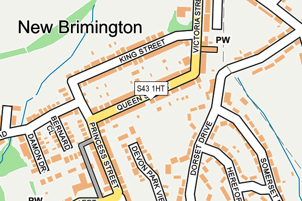 S43 1HT map - OS OpenMap – Local (Ordnance Survey) S43 1HT map - OS OpenMap – Local (Ordnance Survey)