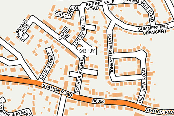 S43 1JY map - OS OpenMap – Local (Ordnance Survey) S43 1JY map - OS OpenMap – Local (Ordnance Survey)