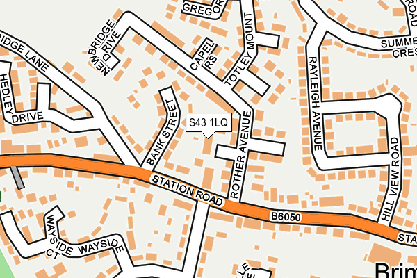 S43 1LQ map - OS OpenMap – Local (Ordnance Survey) S43 1LQ map - OS OpenMap – Local (Ordnance Survey)