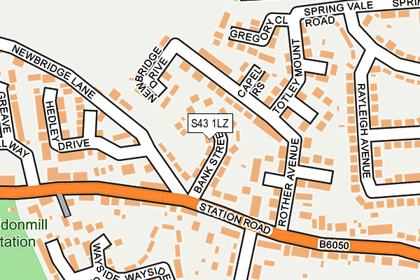 S43 1LZ map - OS OpenMap – Local (Ordnance Survey) S43 1LZ map - OS OpenMap – Local (Ordnance Survey)