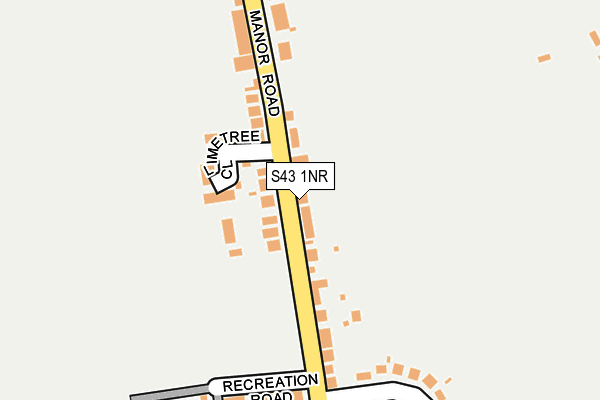 S43 1NR map - OS OpenMap – Local (Ordnance Survey) S43 1NR map - OS OpenMap – Local (Ordnance Survey)