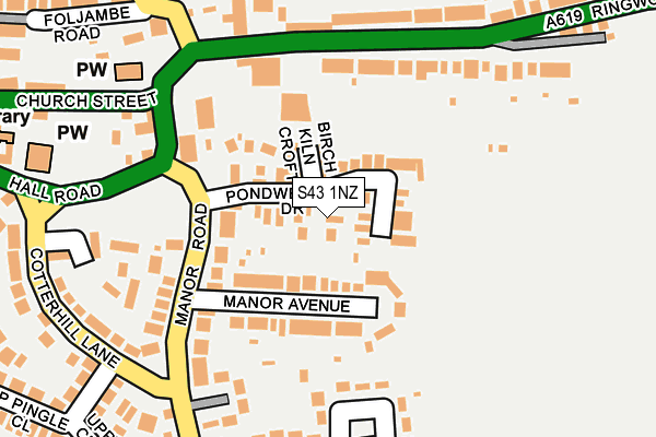 S43 1NZ map - OS OpenMap – Local (Ordnance Survey) S43 1NZ map - OS OpenMap – Local (Ordnance Survey)