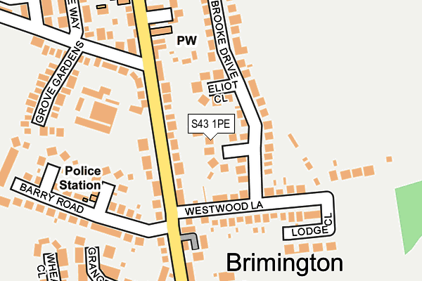 S43 1PE map - OS OpenMap – Local (Ordnance Survey) S43 1PE map - OS OpenMap – Local (Ordnance Survey)