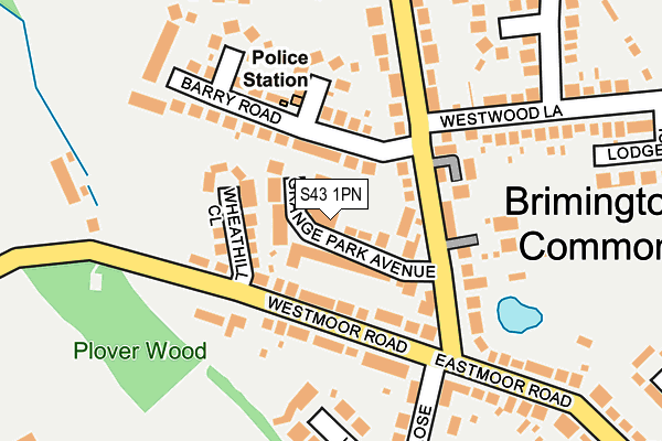 S43 1PN map - OS OpenMap – Local (Ordnance Survey) S43 1PN map - OS OpenMap – Local (Ordnance Survey)