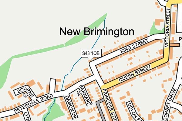 S43 1QB map - OS OpenMap – Local (Ordnance Survey) S43 1QB map - OS OpenMap – Local (Ordnance Survey)