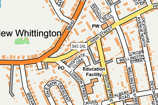 S43 2AL map - OS OpenMap – Local (Ordnance Survey) S43 2AL map - OS OpenMap – Local (Ordnance Survey)