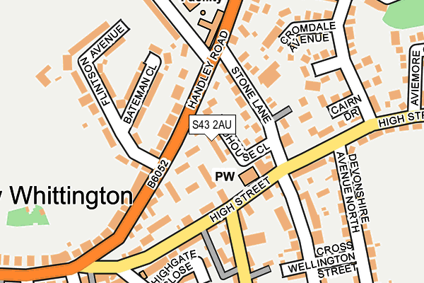 S43 2AU map - OS OpenMap – Local (Ordnance Survey) S43 2AU map - OS OpenMap – Local (Ordnance Survey)