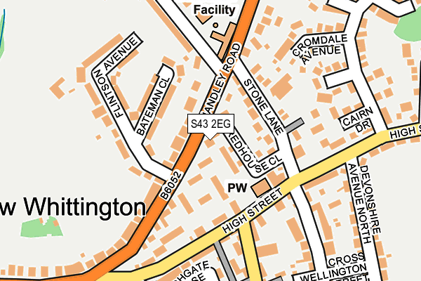 S43 2EG map - OS OpenMap – Local (Ordnance Survey) S43 2EG map - OS OpenMap – Local (Ordnance Survey)