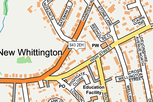 S43 2EH map - OS OpenMap – Local (Ordnance Survey) S43 2EH map - OS OpenMap – Local (Ordnance Survey)
