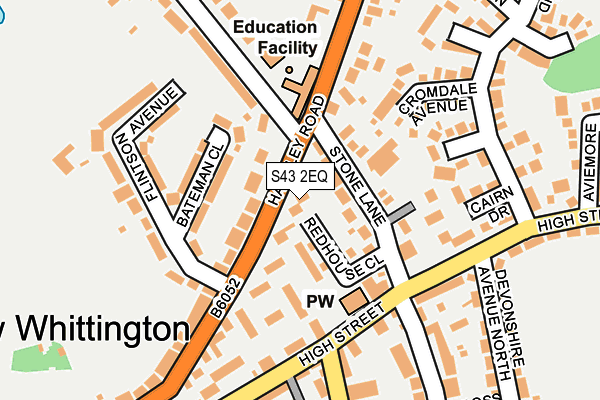 S43 2EQ map - OS OpenMap – Local (Ordnance Survey) S43 2EQ map - OS OpenMap – Local (Ordnance Survey)