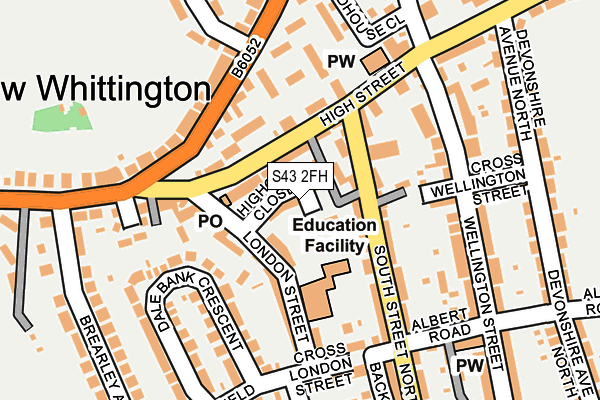 S43 2FH map - OS OpenMap – Local (Ordnance Survey) S43 2FH map - OS OpenMap – Local (Ordnance Survey)