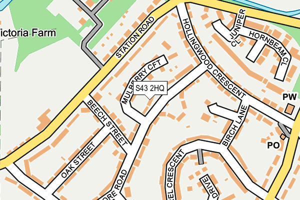 S43 2HQ map - OS OpenMap – Local (Ordnance Survey) S43 2HQ map - OS OpenMap – Local (Ordnance Survey)