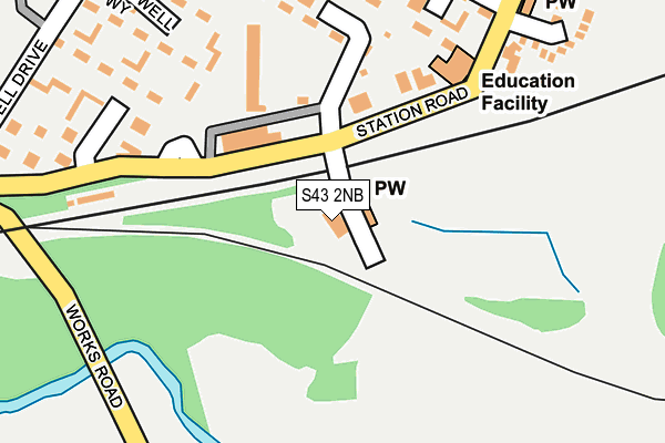 S43 2NB map - OS OpenMap – Local (Ordnance Survey) S43 2NB map - OS OpenMap – Local (Ordnance Survey)