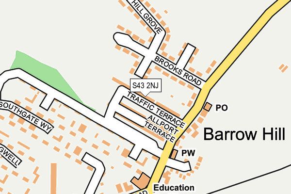 S43 2NJ map - OS OpenMap – Local (Ordnance Survey) S43 2NJ map - OS OpenMap – Local (Ordnance Survey)