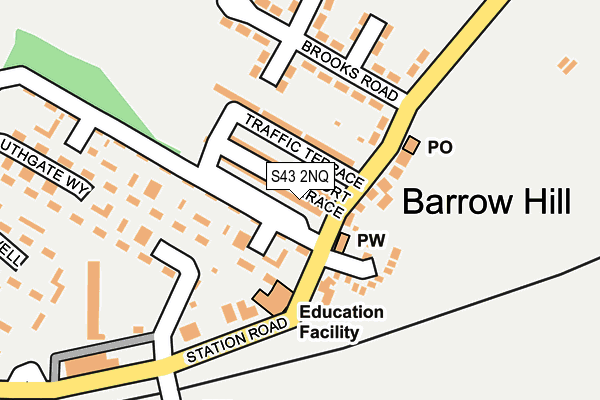 S43 2NQ map - OS OpenMap – Local (Ordnance Survey) S43 2NQ map - OS OpenMap – Local (Ordnance Survey)