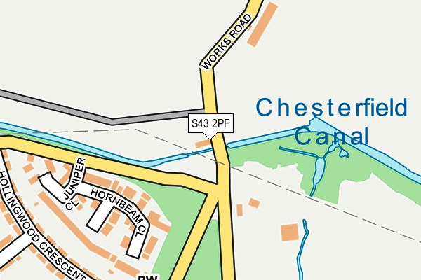 S43 2PF map - OS OpenMap – Local (Ordnance Survey) S43 2PF map - OS OpenMap – Local (Ordnance Survey)