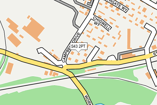 S43 2PT map - OS OpenMap – Local (Ordnance Survey) S43 2PT map - OS OpenMap – Local (Ordnance Survey)