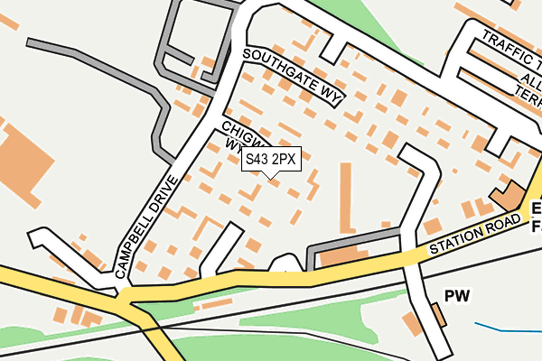 S43 2PX map - OS OpenMap – Local (Ordnance Survey) S43 2PX map - OS OpenMap – Local (Ordnance Survey)
