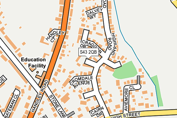 S43 2QB map - OS OpenMap – Local (Ordnance Survey) S43 2QB map - OS OpenMap – Local (Ordnance Survey)