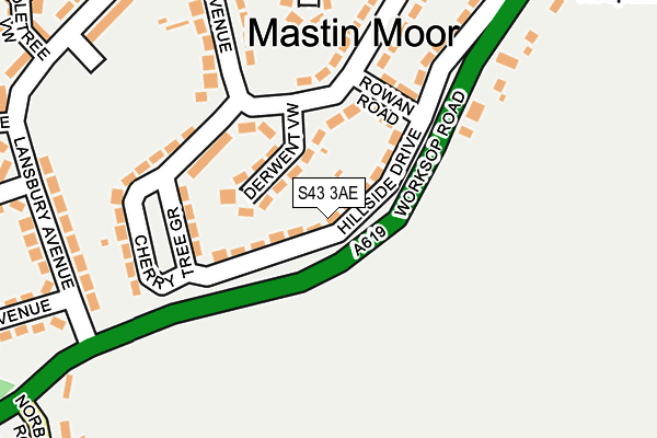 S43 3AE map - OS OpenMap – Local (Ordnance Survey) S43 3AE map - OS OpenMap – Local (Ordnance Survey)