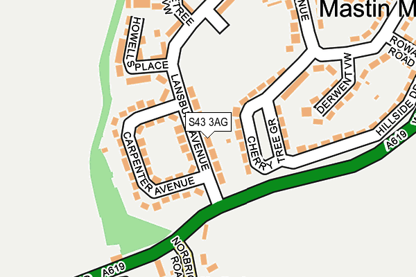 S43 3AG map - OS OpenMap – Local (Ordnance Survey) S43 3AG map - OS OpenMap – Local (Ordnance Survey)