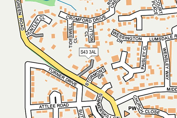 S43 3AL map - OS OpenMap – Local (Ordnance Survey) S43 3AL map - OS OpenMap – Local (Ordnance Survey)