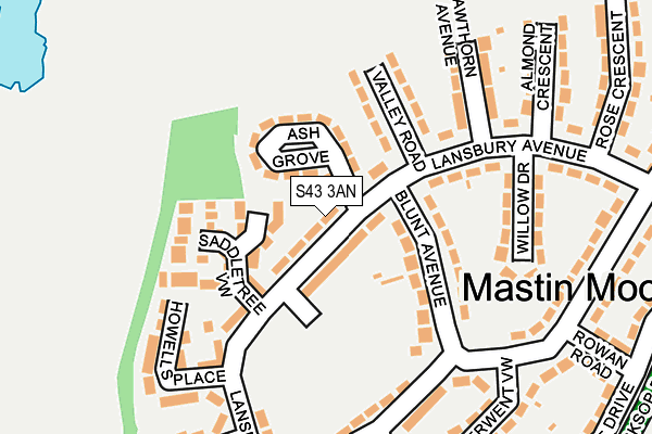 S43 3AN map - OS OpenMap – Local (Ordnance Survey) S43 3AN map - OS OpenMap – Local (Ordnance Survey)