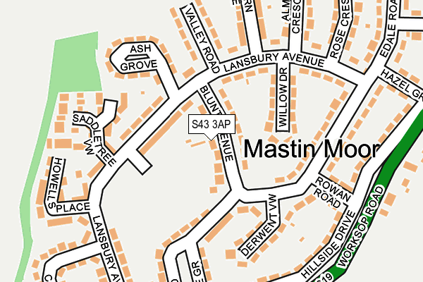 S43 3AP map - OS OpenMap – Local (Ordnance Survey) S43 3AP map - OS OpenMap – Local (Ordnance Survey)