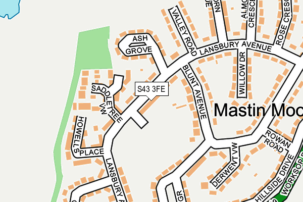 S43 3FE map - OS OpenMap – Local (Ordnance Survey) S43 3FE map - OS OpenMap – Local (Ordnance Survey)
